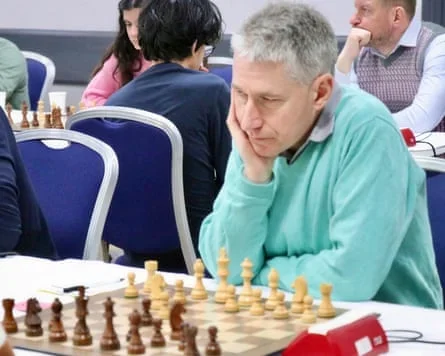 Michael Adams, the reigning British champion, in action for Wood Green during the final weekend of the 4NCL